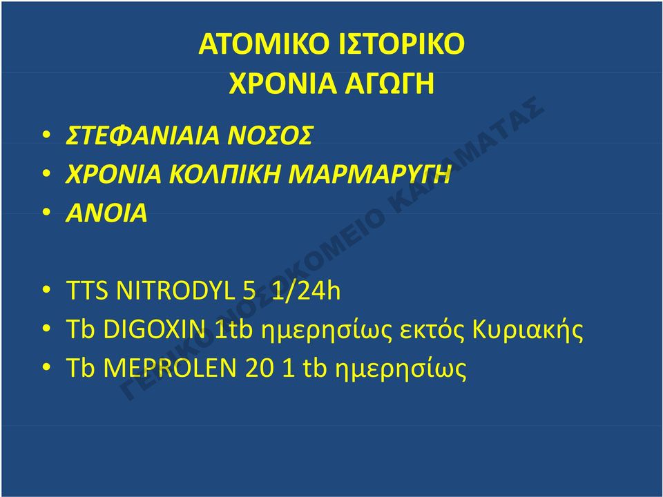 NITRODYL 5 1/24h Tb DIGOXIN 1tb ημερησίως