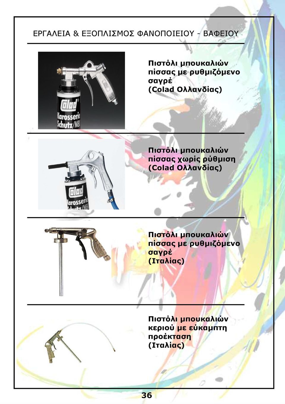 Ολλανδίας) Πιστόλι µπουκαλιών πίσσας µε ρυθµιζόµενο σαγρέ