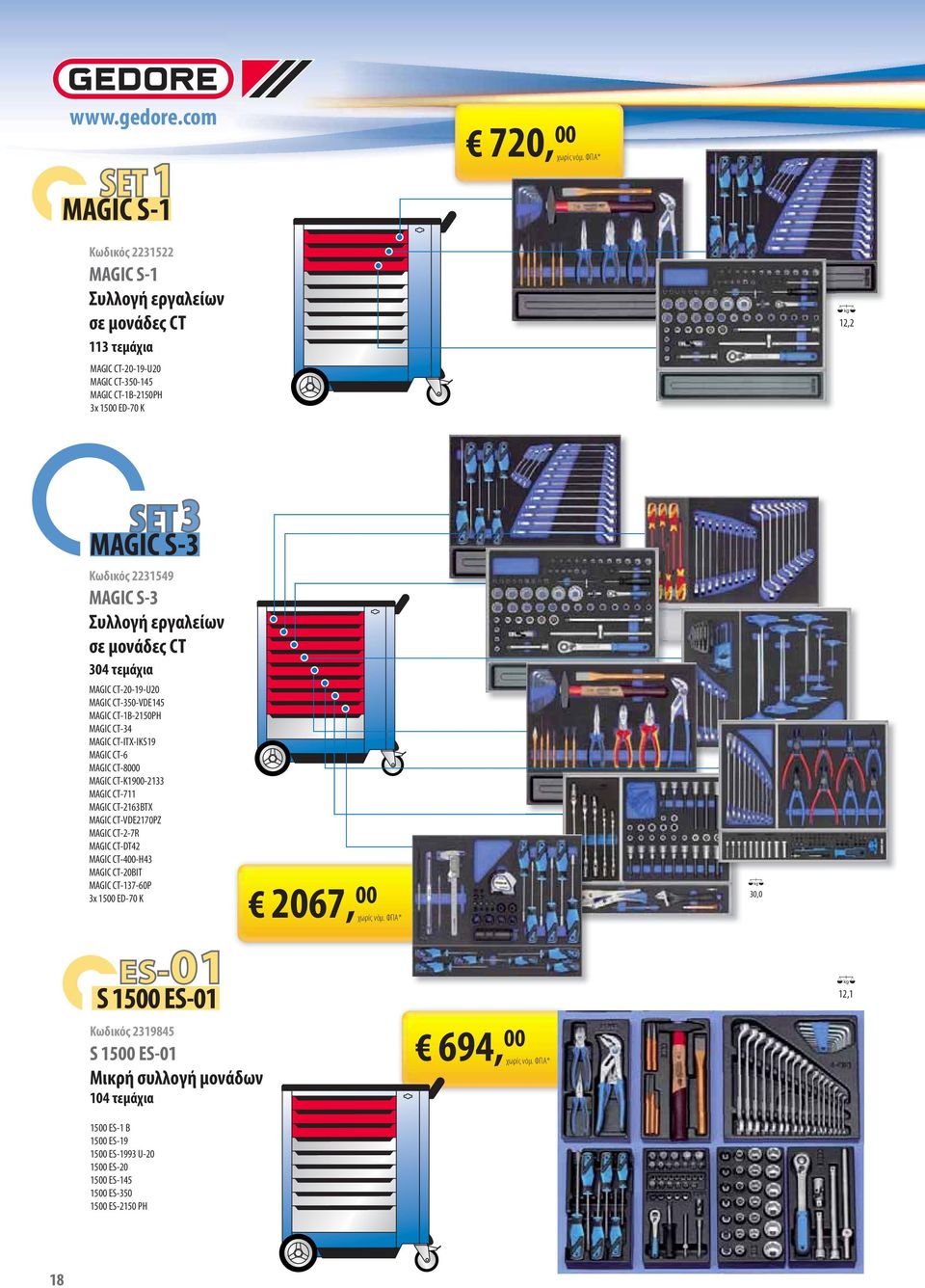 2231549 MAGIC S-3 Συλλογή εργαλείων σε μονάδες CT 34 τεμάχια MAGIC CT-2-19-U2 MAGIC CT-35-VDE145 MAGIC CT-1B-215PH MAGIC CT-34 MAGIC CT-ITX-IKS19 MAGIC CT-6