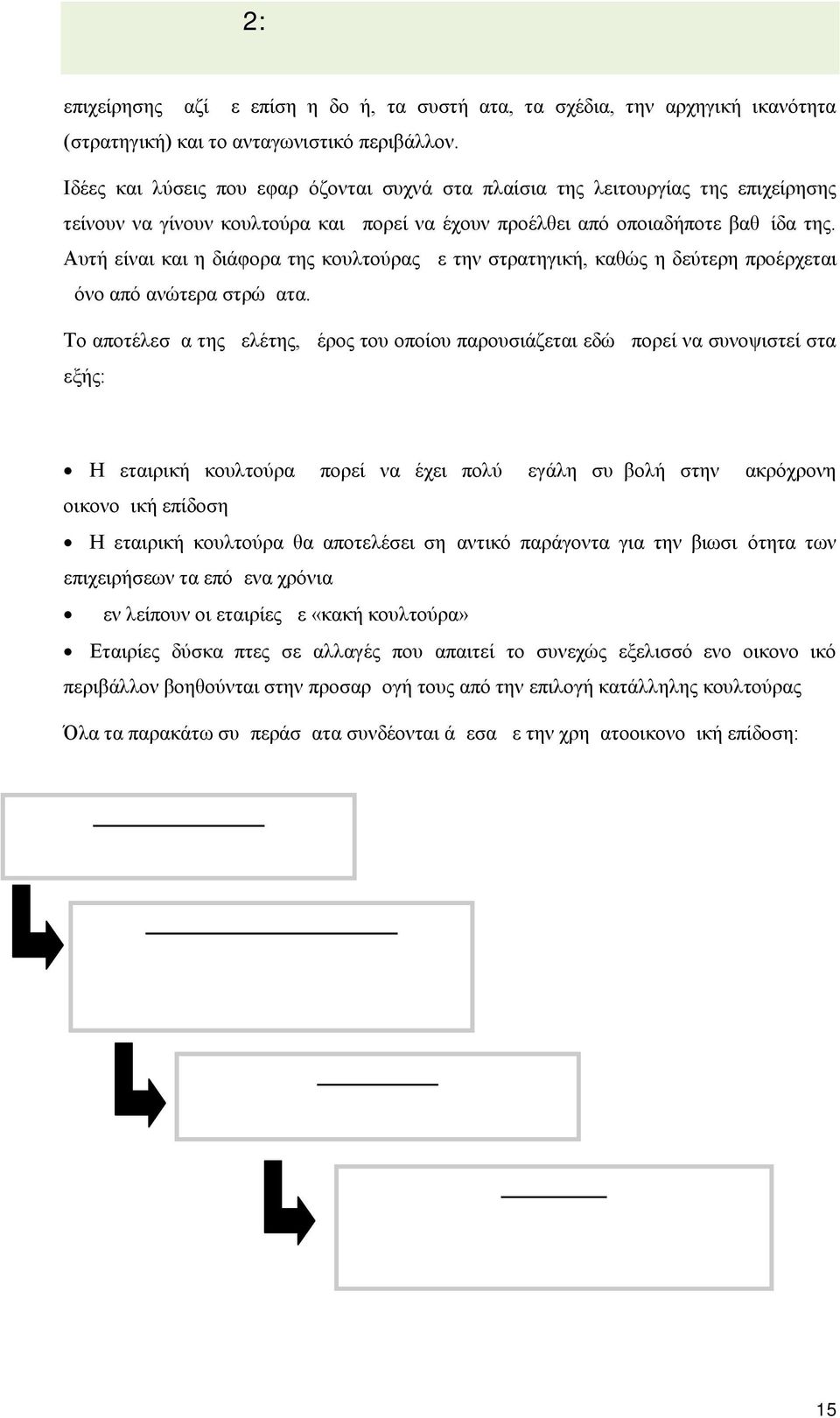 Αυτή είναι και η διάφορα της κουλτούρας με την στρατηγική, καθώς η δεύτερη προέρχεται μόνο από ανώτερα στρώματα.