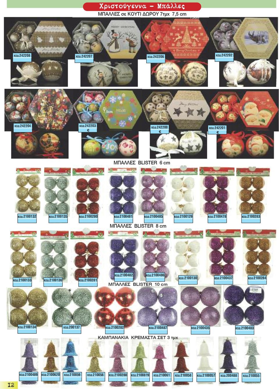ΚΩΔ:2100136 ΚΩΔ:2100281 ΚΩΔ:2100482 ΚΩΔ:2100486 ΜΠΑΛΛΕΣ BLISTER 10 cm ΚΩΔ:2100130 ΚΩΔ:2100437 ΚΩΔ:2100284 ΚΩΔ:2100134 ΚΩΔ:200137 ΚΩΔ:2100282 ΚΩΔ:2100487
