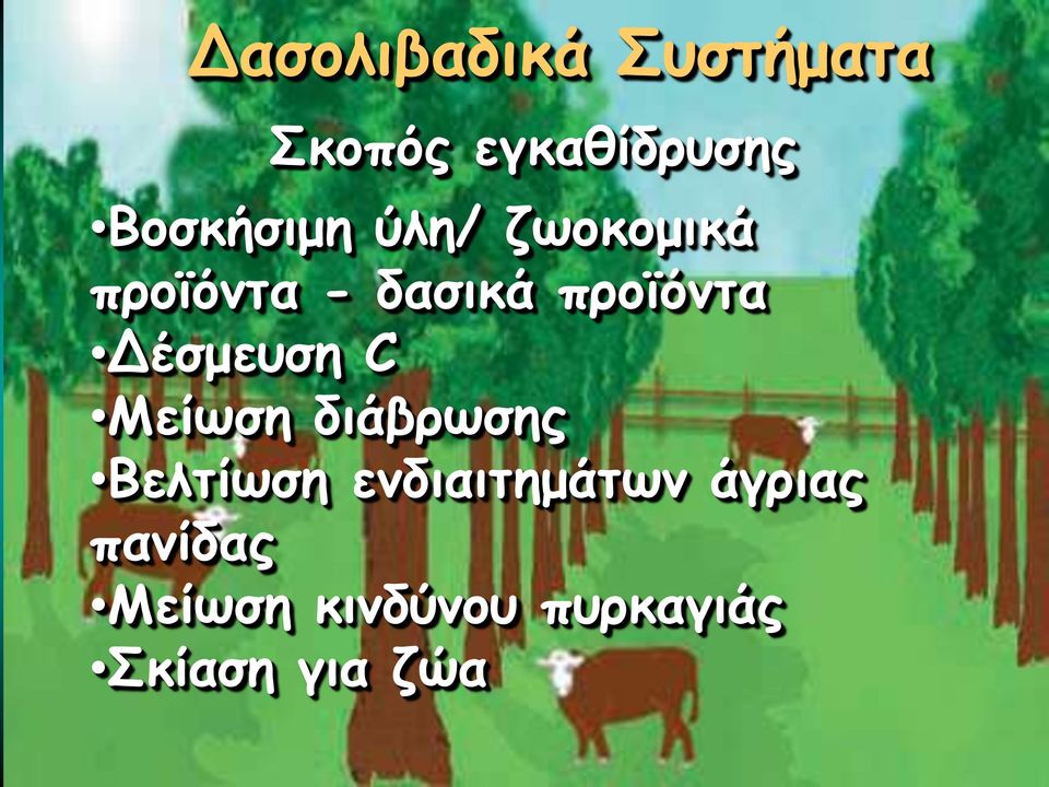 προϊόντα Δέσμευση C Μείωση διάβρωσης Βελτίωση