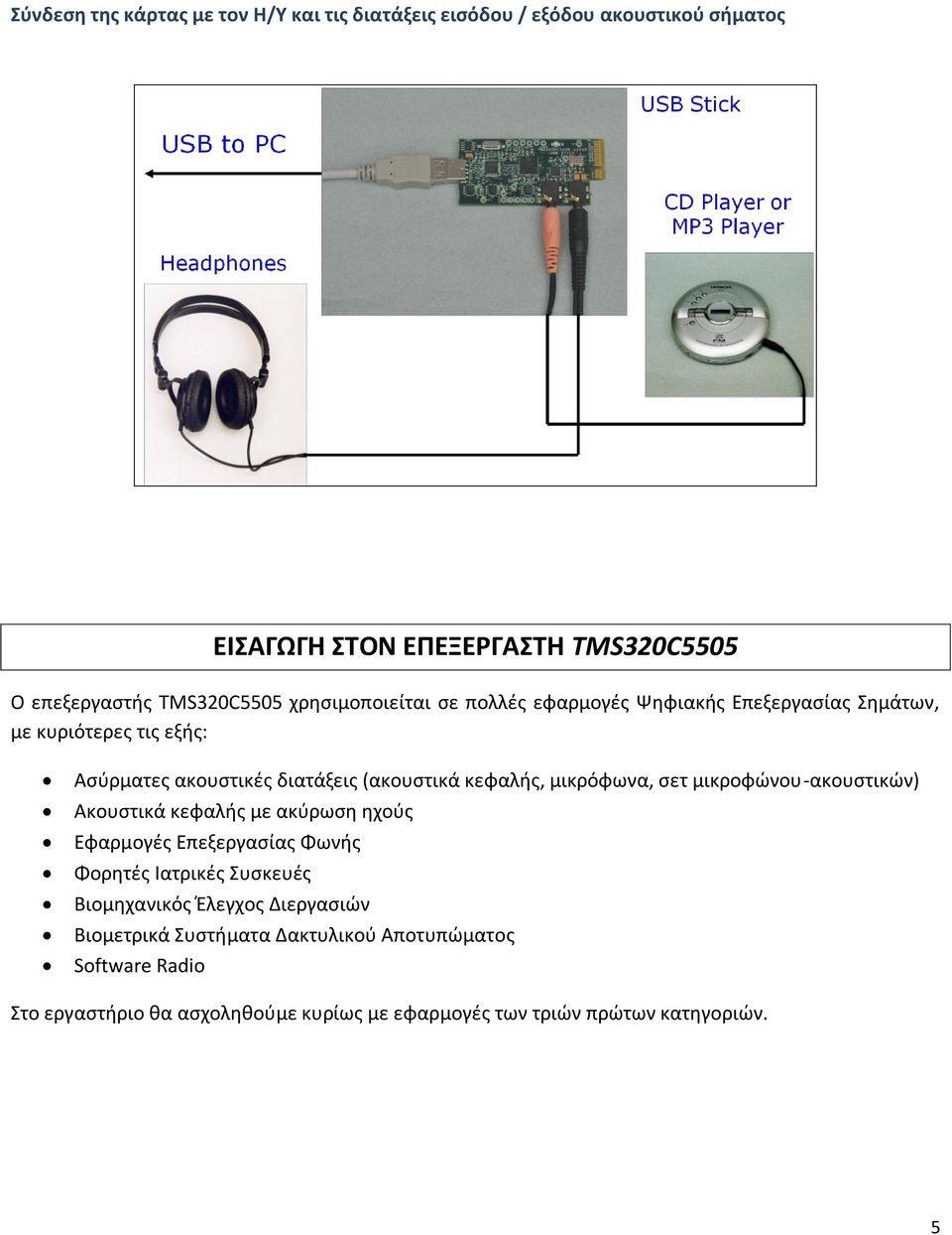 κεφαλής, μικρόφωνα, σετ μικροφώνου-ακουστικών) Ακουστικά κεφαλής με ακύρωση ηχούς Εφαρμογές Επεξεργασίας Φωνής Φορητές Ιατρικές Συσκευές