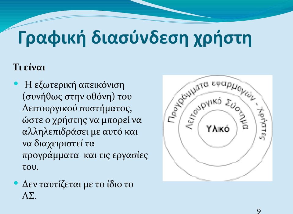 χρήστης να μπορεί να αλληλεπιδράσει με αυτό και να