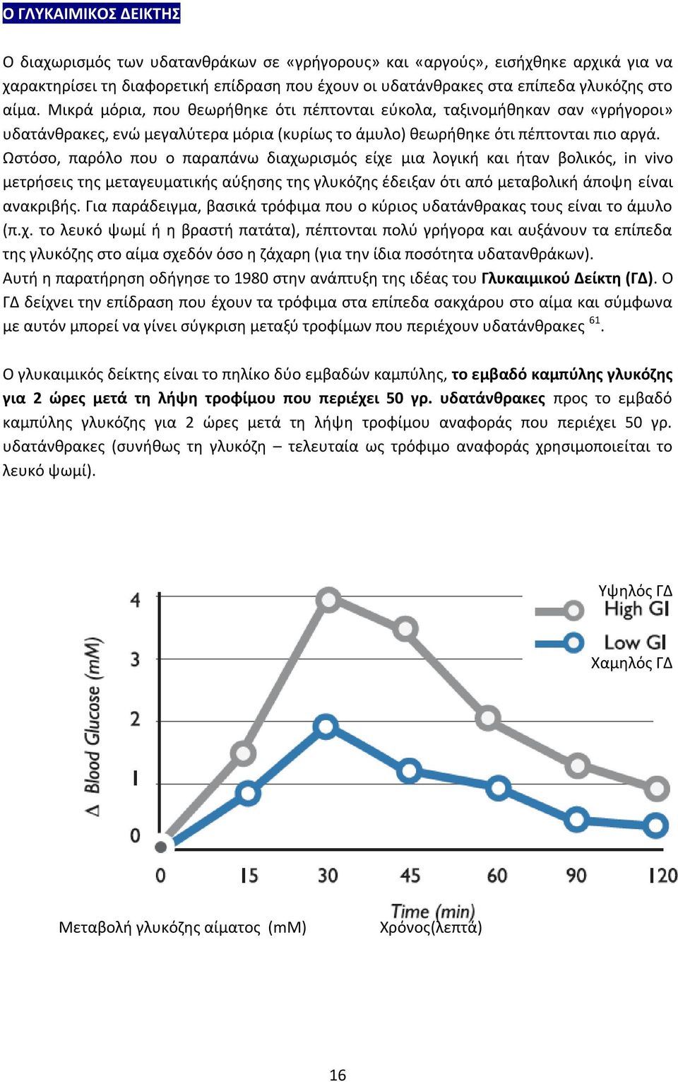 Ωστόσο, παρόλο που ο παραπάνω διαχωρισμός είχε μια λογική και ήταν βολικός, in vivo μετρήσεις της μεταγευματικής αύξησης της γλυκόζης έδειξαν ότι από μεταβολική άποψη είναι ανακριβής.