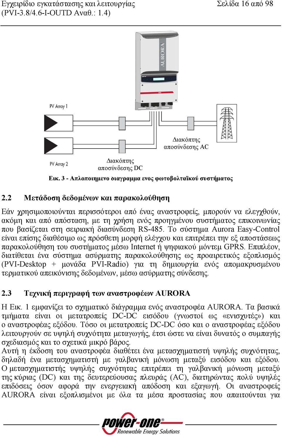 συστήματος επικοινωνίας που βασίζεται στη σειριακή διασύνδεση RS-485.