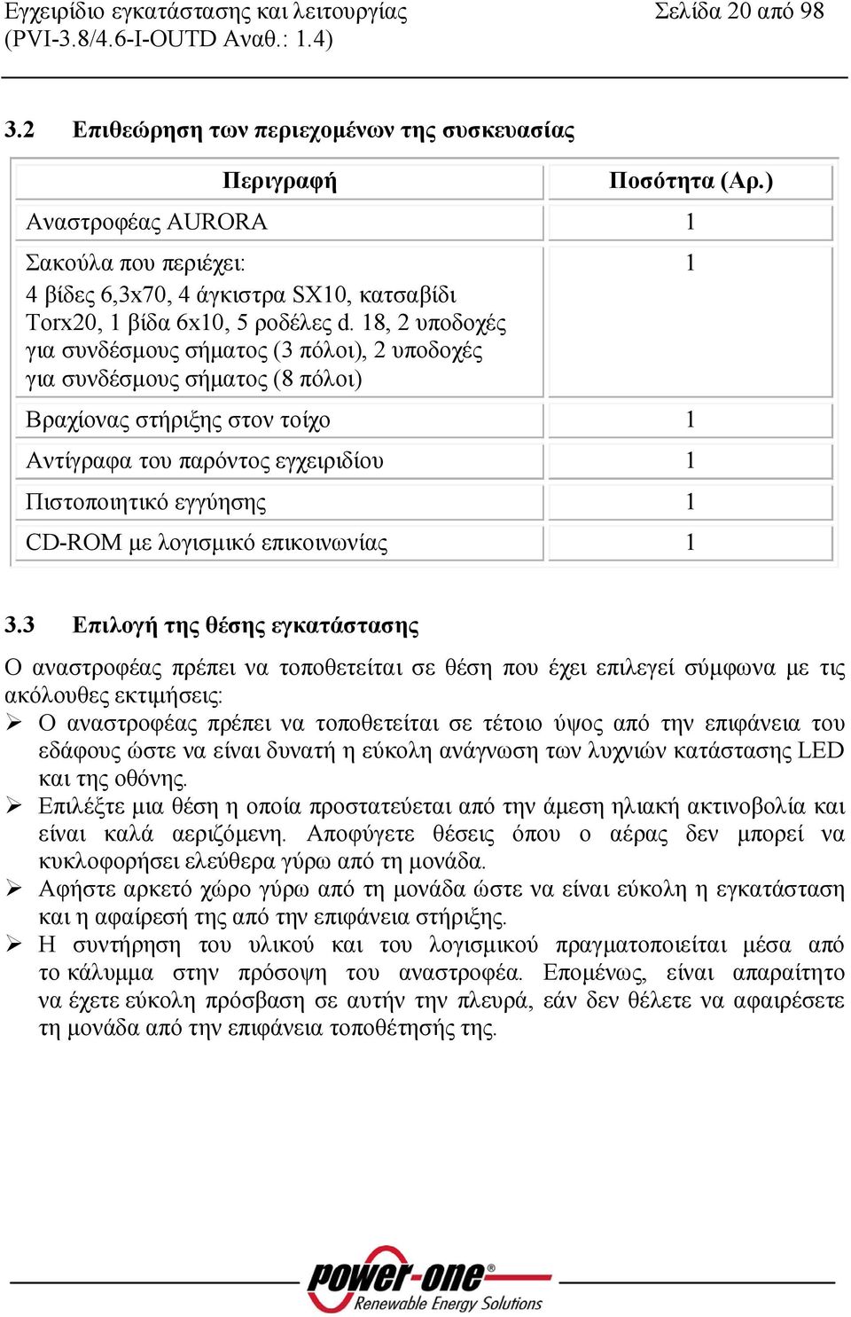 18, 2 υποδοχές για συνδέσμους σήματος (3 πόλοι), 2 υποδοχές για συνδέσμους σήματος (8 πόλοι) Βραχίονας στήριξης στον τοίχο 1 Αντίγραφα του παρόντος εγχειριδίου 1 Πιστοποιητικό εγγύησης 1 CD-ROM με