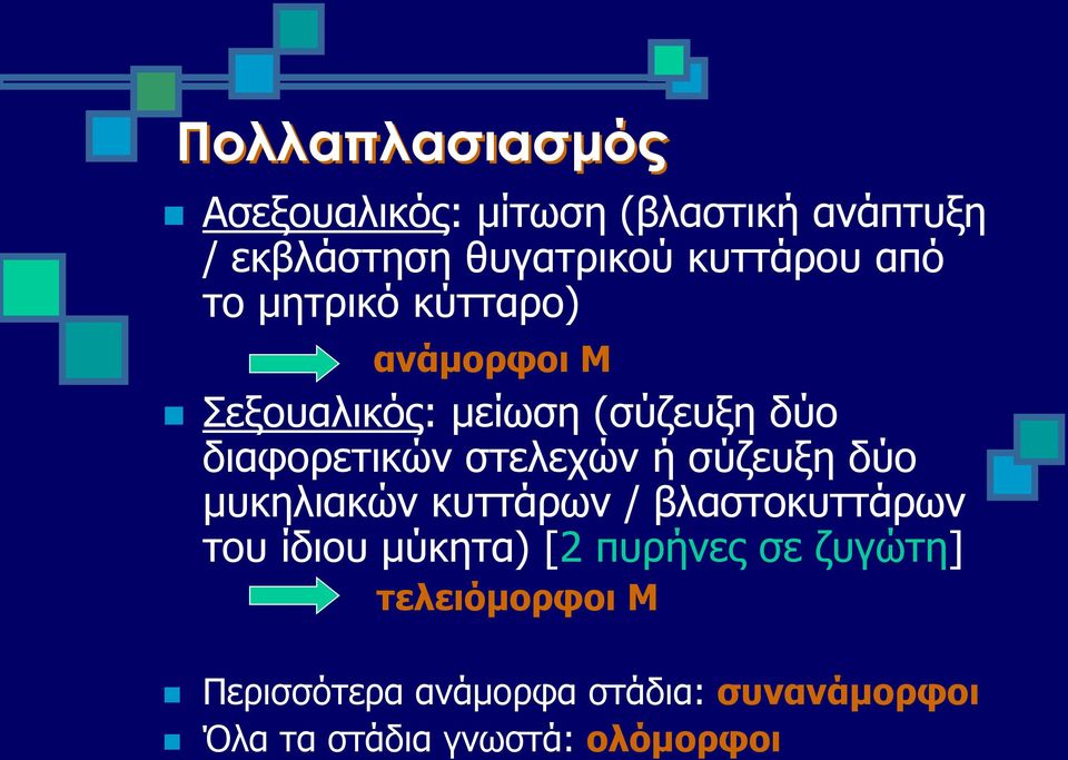 στελεχών ή σύζευξη δύο μυκηλιακών κυττάρων / βλαστοκυττάρων του ίδιου μύκητα) [2 πυρήνες