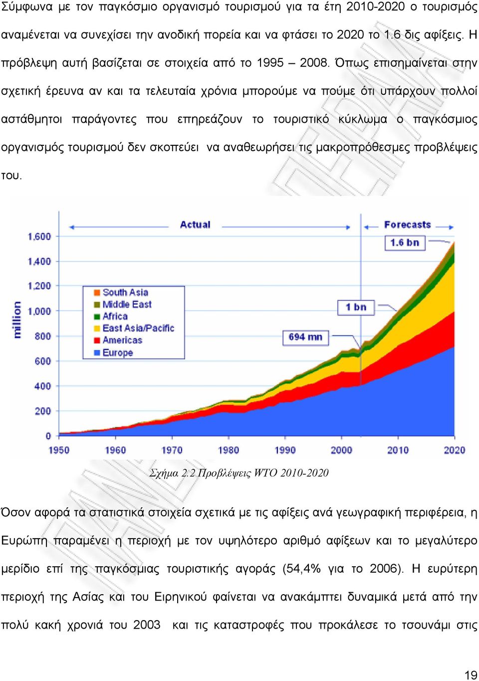 Όπως επισημαίνεται στην σχετική έρευνα αν και τα τελευταία χρόνια μπορούμε να πούμε ότι υπάρχουν πολλοί αστάθμητοι παράγοντες που επηρεάζουν το τουριστικό κύκλωμα ο παγκόσμιος οργανισμός τουρισμού