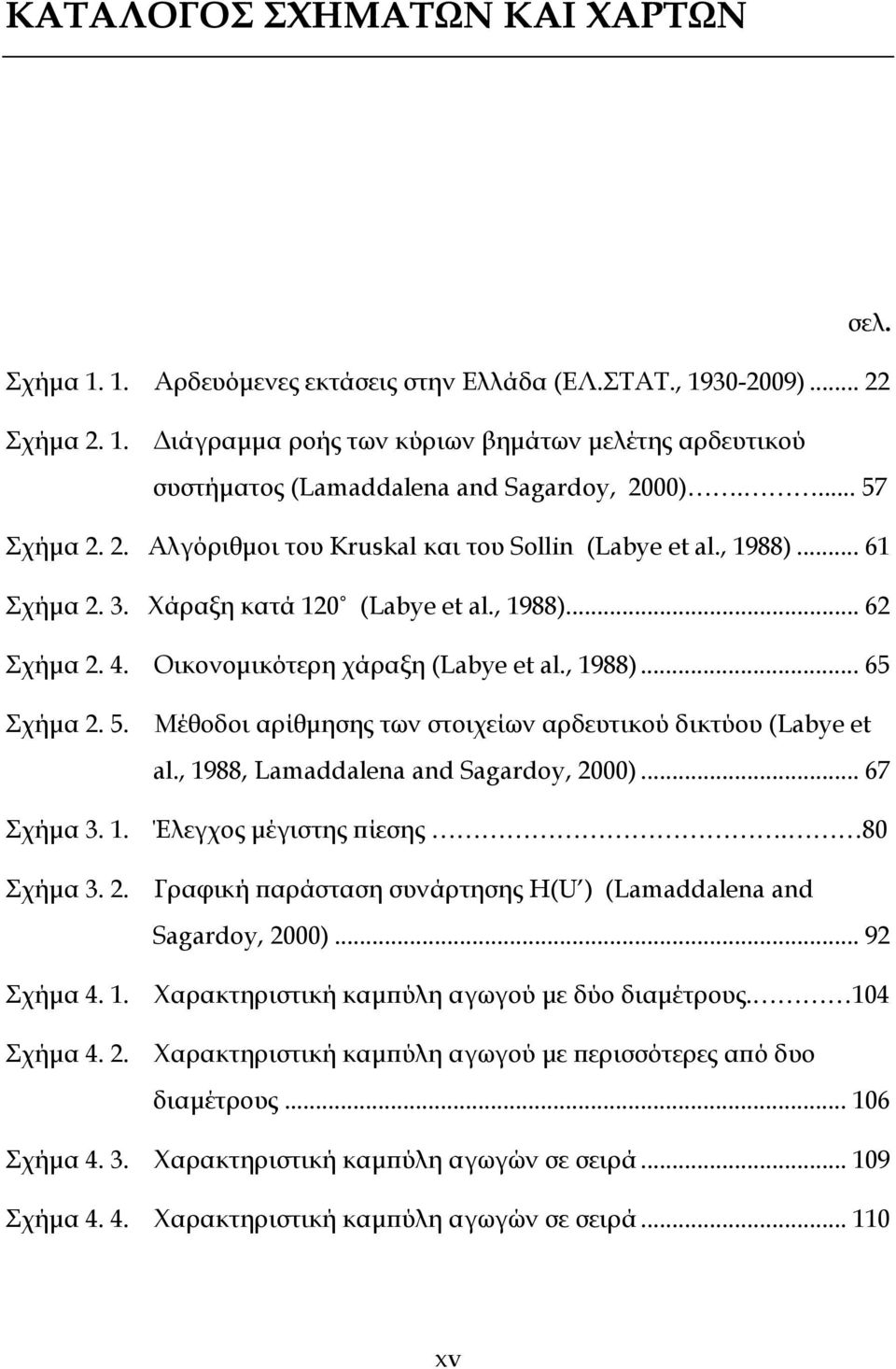 5. Μέθοδοι αρίθμησης των στοιχείων αρδευτικού δικτύου (Labye et al., 1988, Lamaddalena and Sagardoy, 2000)... 67 Σχήμα 3. 1. Έλεγχος μέγιστης πίεσης. 80 Σχήμα 3. 2. Γραφική παράσταση συνάρτησης H(U ) (Lamaddalena and Sagardoy, 2000).