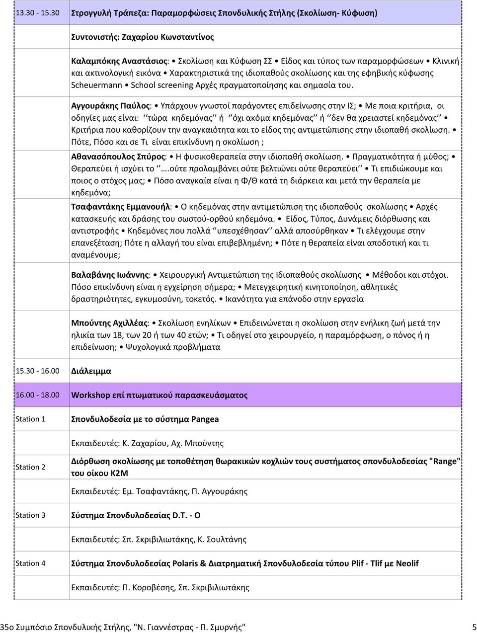 και ακτινολογική εικόνα Χαρακτηριστικά της ιδιοπαθούς σκολίωσης και της εφηβικής κύφωσης Scheuermann School screening Αρχές πραγματοποίησης και σημασία του.