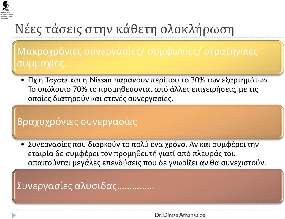 Το υπόλοιπο 70% το προμηθεύονται από άλλες επιχειρήσεις, με τις οποίες διατηρούν και στενές συνεργασίες.