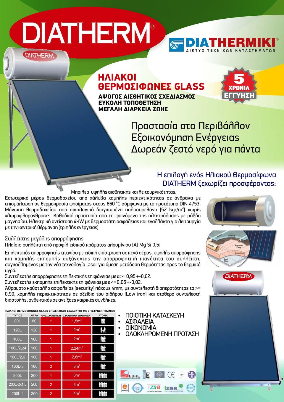 Εσωτερικό µέρος θερµοδοχείου από χάλυβα χαµηλής περιεκτικότητας σε άνθρακα µε ο επισµάλτωση σε θερµοκρασία ψησίµατος στους 860 C σύµφωνα µε τα προτότυπα DIN 4753.