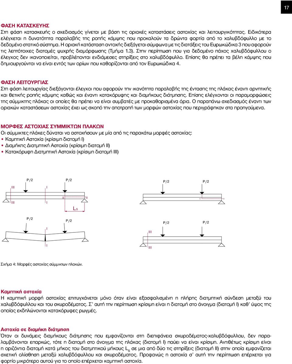Η οριακή κατάσταση αντοχής διεξάγεται σύμφωνα με τις διατάξεις του Ευρωκώδικα 3 που αφορούν τις λεπτότοιχες διατομές ψυχρής διαμόρφωσης (Τμήμα 1.3).