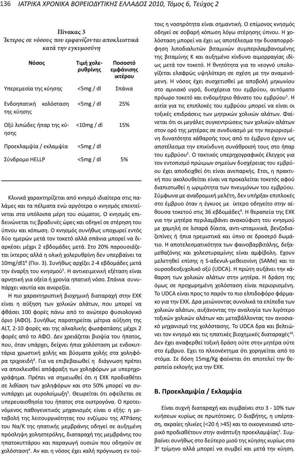 χαρακτηρίζεται από κνησμό ιδιαίτερα στις παλάμες και τα πέλματα ενώ αργότερα ο κνησμός επεκτείνεται στα υπόλοιπα μέρη του σώματος.