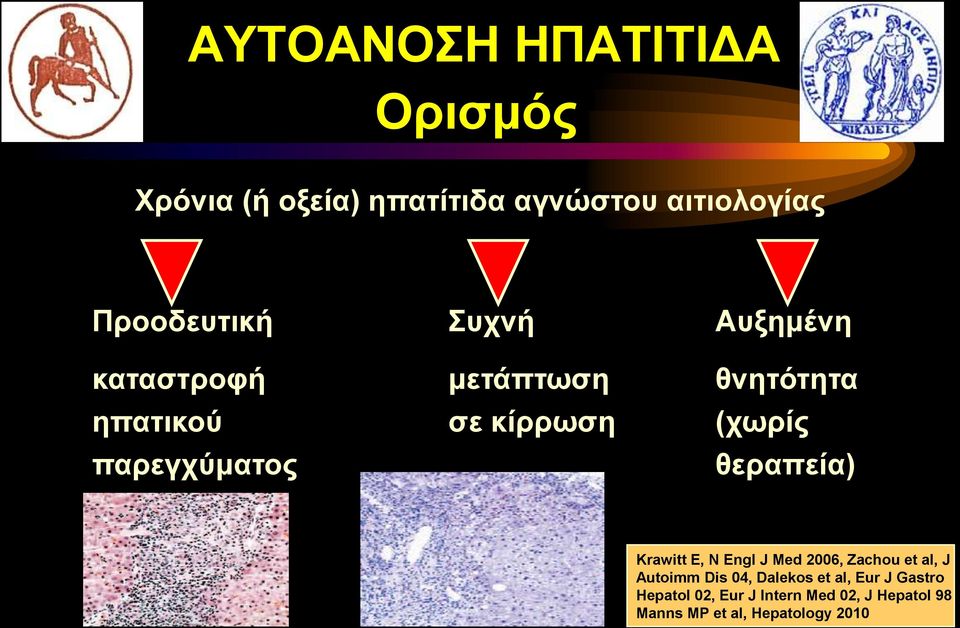 θεραπεία) Krawitt E, N Engl J Med 2006, Zachou et al, J Autoimm Dis 04, Dalekos et al,