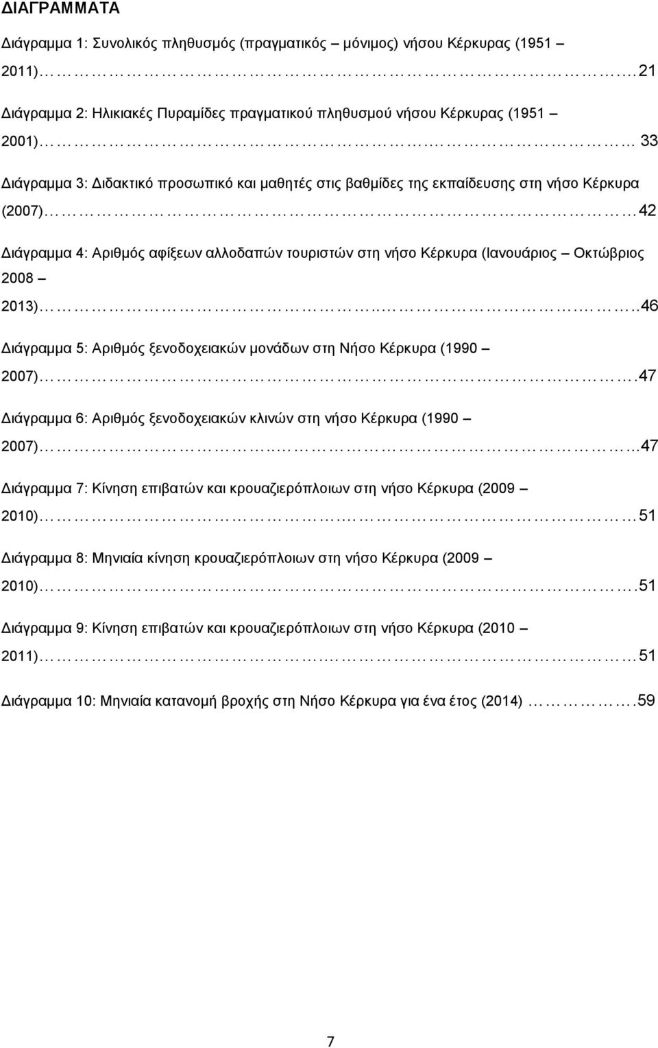 2008 2013).....46 Διάγραμμα 5: Αριθμός ξενοδοχειακών μονάδων στη Νήσο Κέρκυρα (1990 2007).47 Διάγραμμα 6: Αριθμός ξενοδοχειακών κλινών στη νήσο Κέρκυρα (1990 2007).