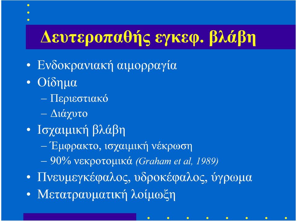 ιάχυτο Ισχαιµική βλάβη Έµφρακτο, ισχαιµική νέκρωση