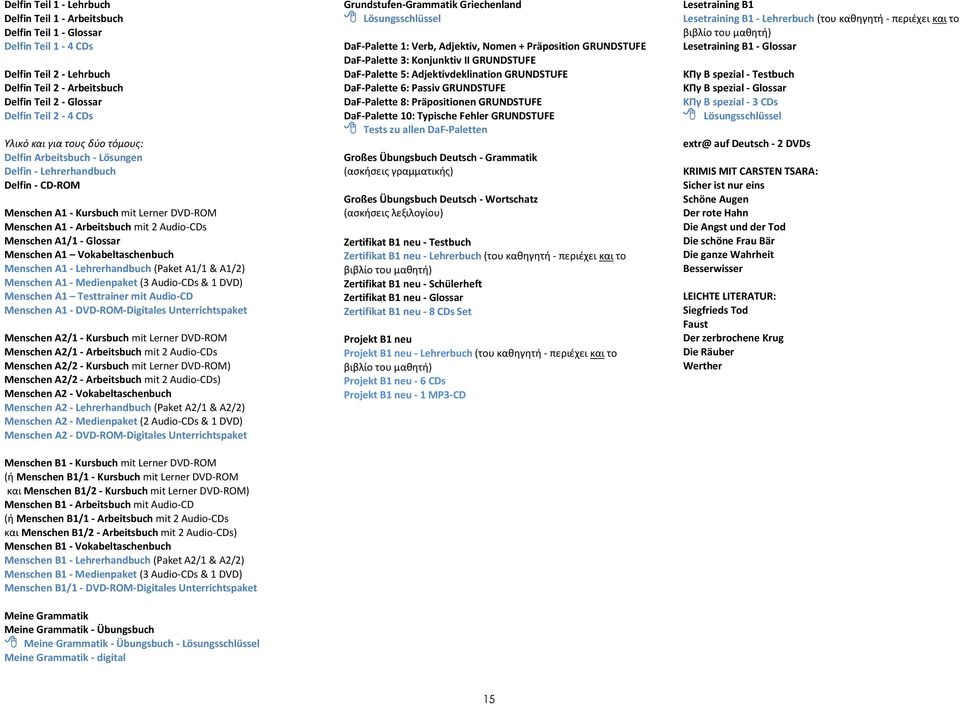 Glossar Menschen A1 Vokabeltaschenbuch Menschen A1 - Lehrerhandbuch (Paket A1/1 & A1/2) Menschen A1 - Medienpaket (3 Audio-CDs & 1 DVD) Menschen A1 Testtrainer mit Audio-CD Menschen A1 -