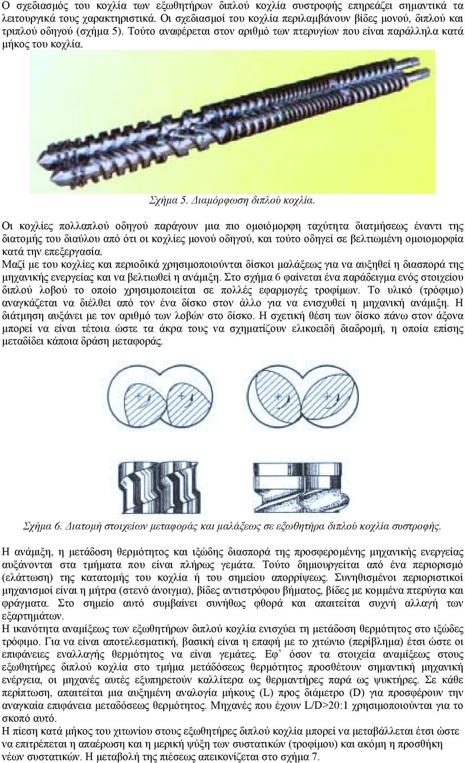 ιαµόρφωση διπλού κοχλία.