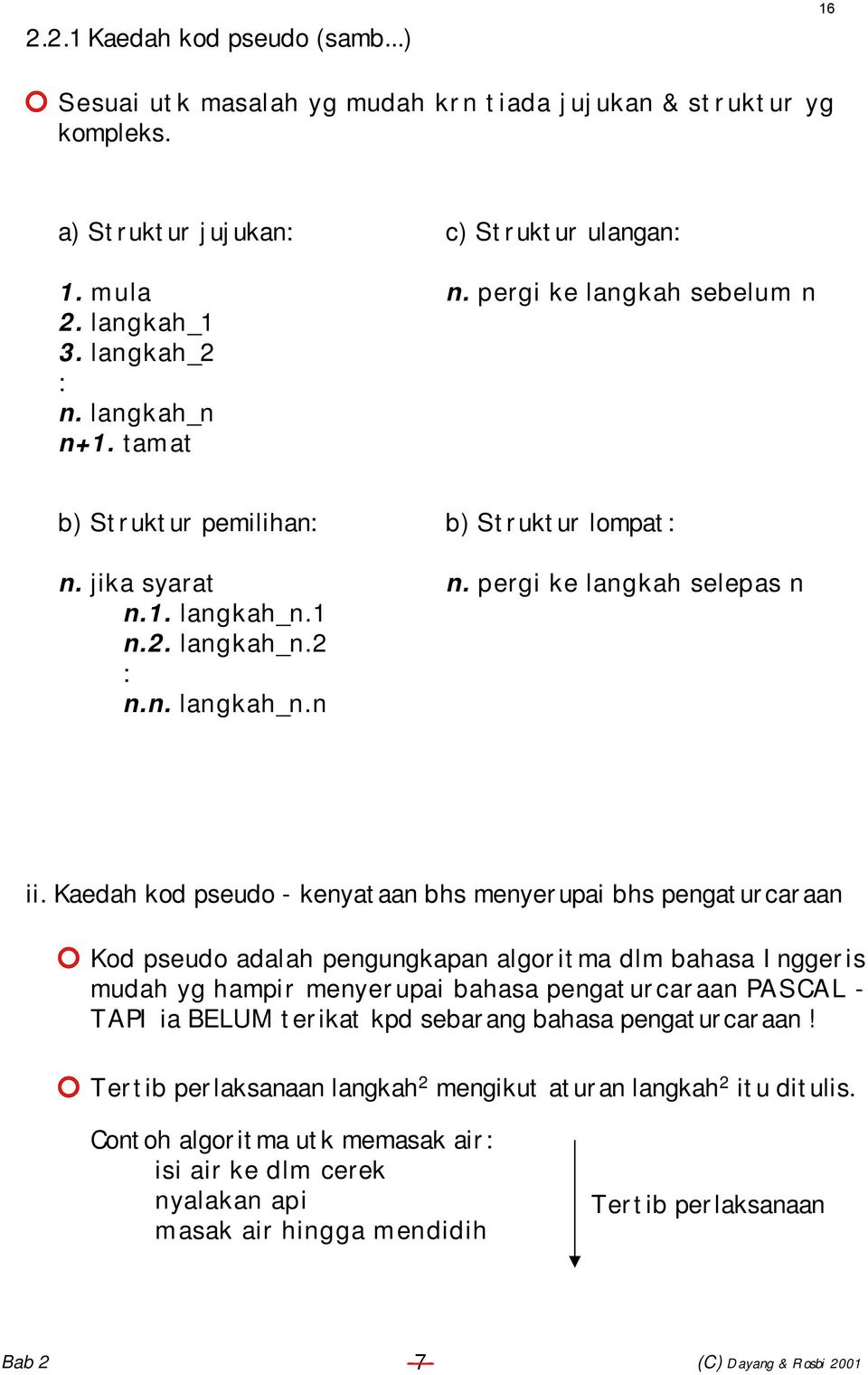 pergi ke langkah selepas n ii.