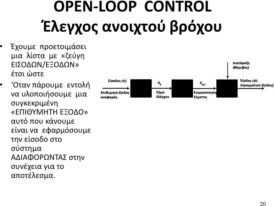 μια συγκεκριμένη «ΕΠΙΘΥΜΗΤΗ ΕΞΟΔΟ» αυτό που κάνουμε είναι να