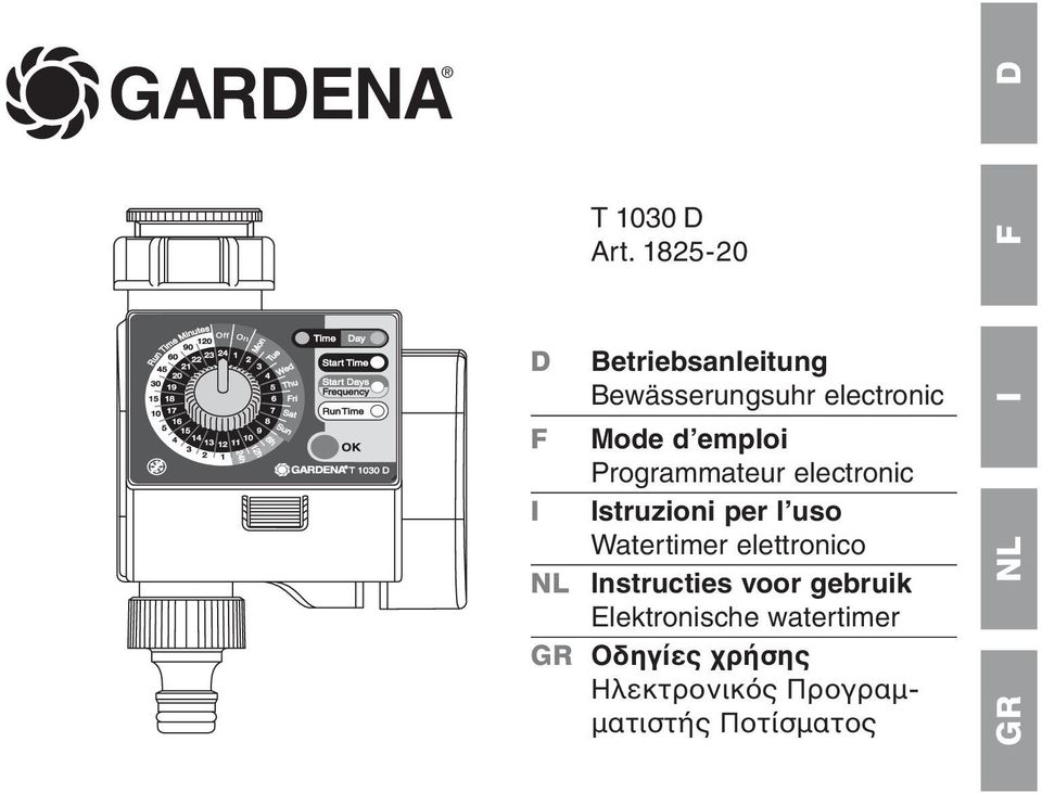 Programmateur electronic I Istruzioni per l uso Watertimer