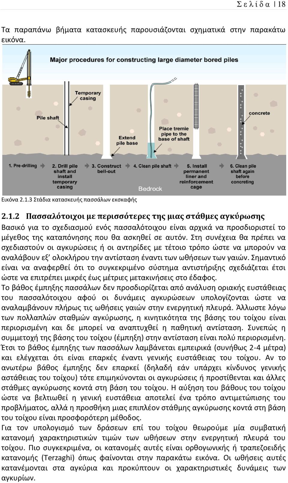 Σημαντικό είναι να αναφερθεί ότι το συγκεκριμένο σύστημα αντιστήριξης σχεδιάζεται έτσι ώστε να επιτρέπει μικρές έως μέτριες μετακινήσεις στο έδαφος.