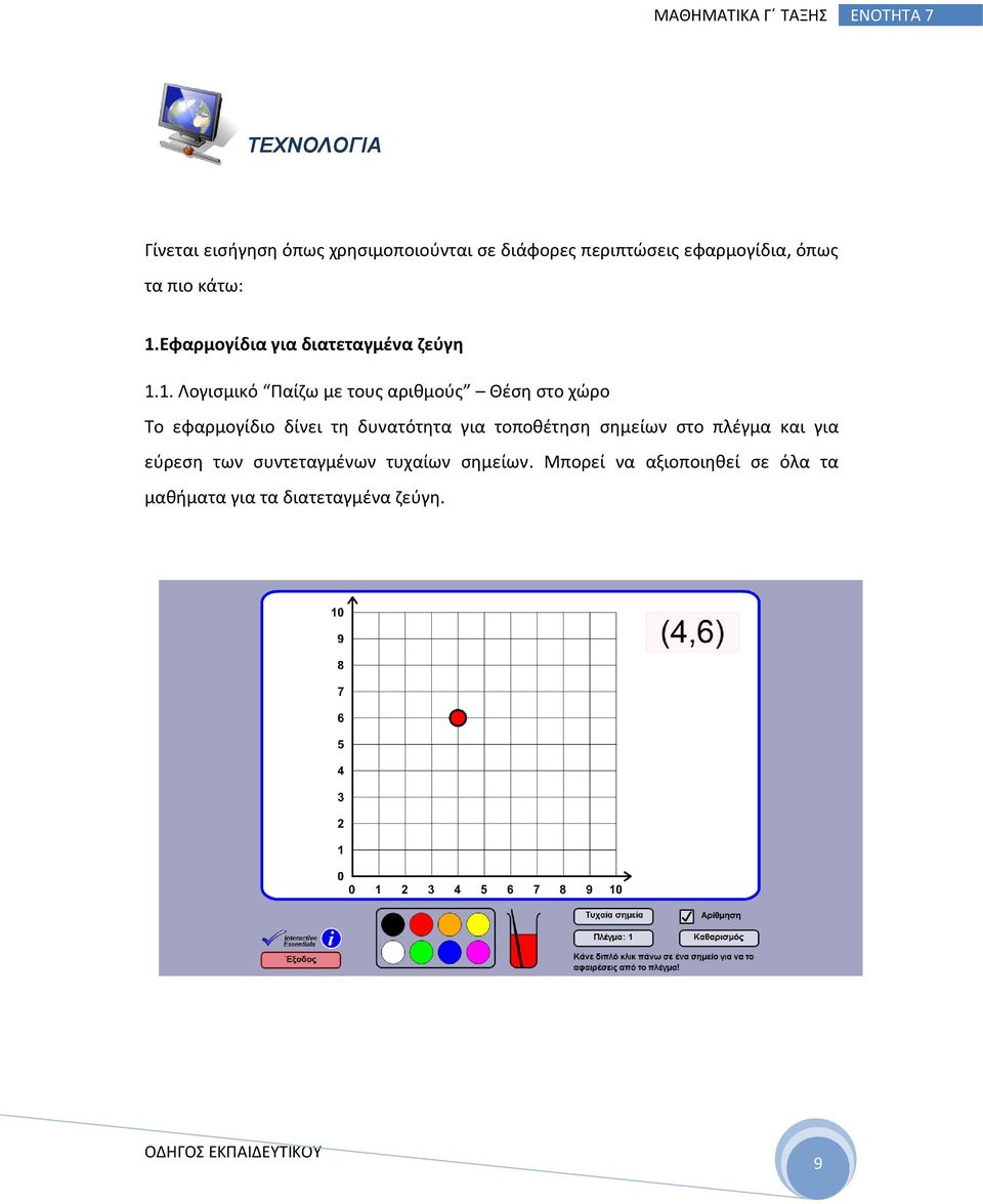 Εφαρμογίδια για διατεταγμένα ζεύγη 1.