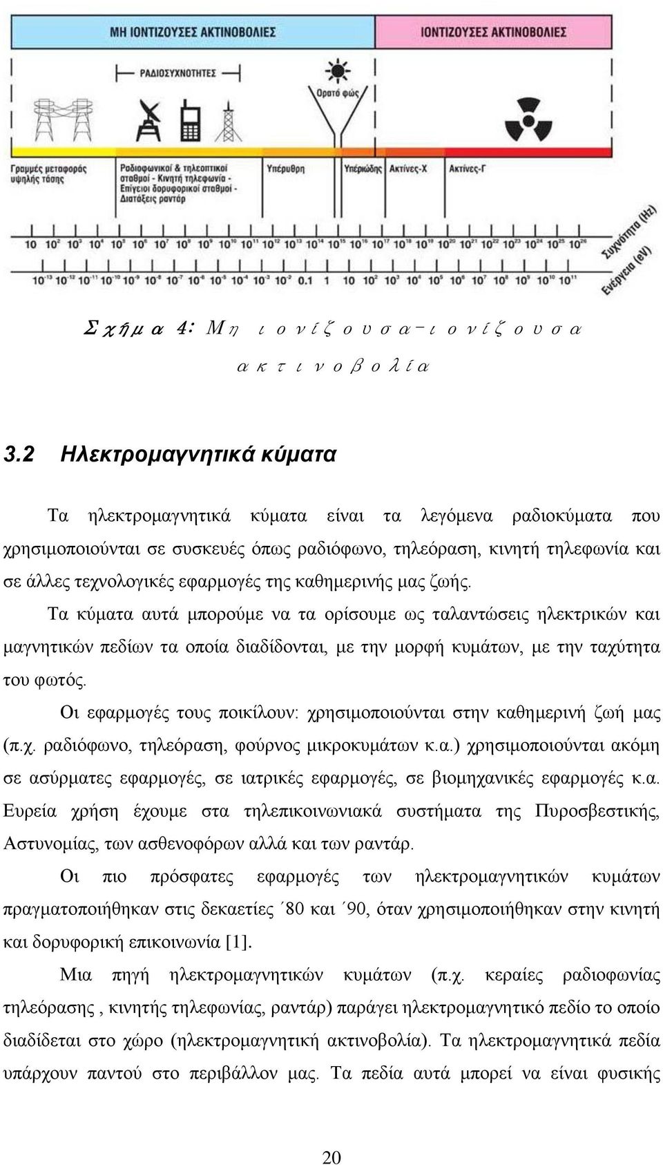 καθημερινής μας ζωής. Τα κύματα αυτά μπορούμε να τα ορίσουμε ως ταλαντώσεις ηλεκτρικών και μαγνητικών πεδίων τα οποία διαδίδονται, με την μορφή κυμάτων, με την ταχύτητα του φωτός.