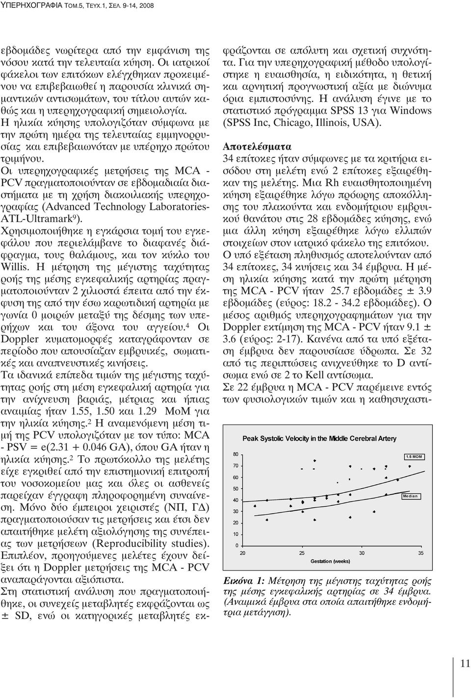 Η ηλικία κύησης υπολογιζόταν σύμφωνα με την πρώτη ημέρα της τελευταίας εμμηνορρυσίας και επιβεβαιωνόταν με υπέρηχο πρώτου τριμήνου.