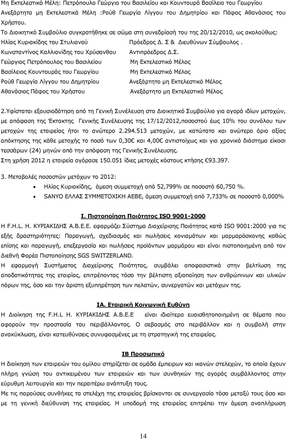 Κωνσταντίνος Καλλιονίδης του Χρύσανθου Αντιπρόεδρος Δ.Σ.