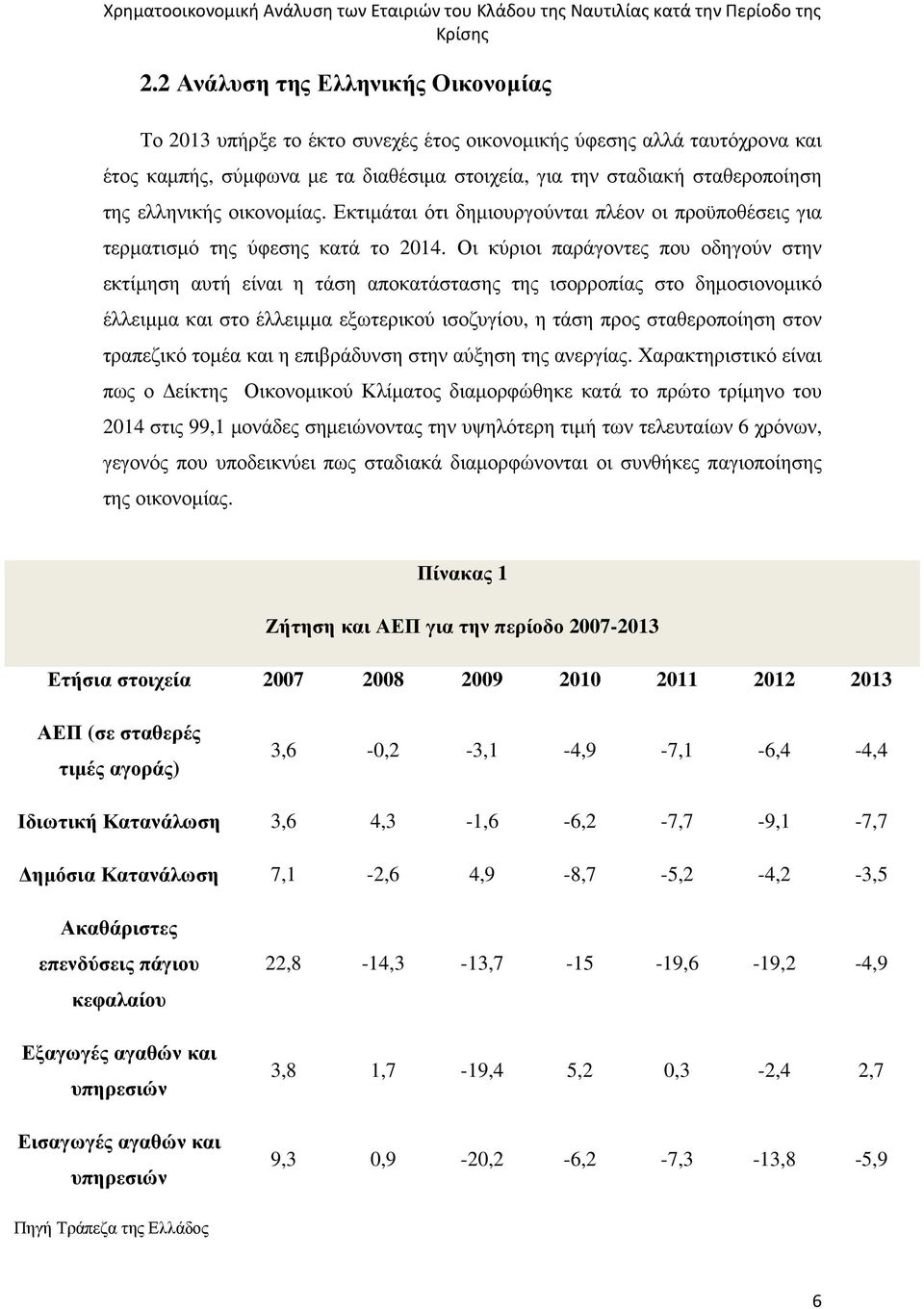 Οι κύριοι παράγοντες που οδηγούν στην εκτίµηση αυτή είναι η τάση αποκατάστασης της ισορροπίας στο δηµοσιονοµικό έλλειµµα και στο έλλειµµα εξωτερικού ισοζυγίου, η τάση προς σταθεροποίηση στον