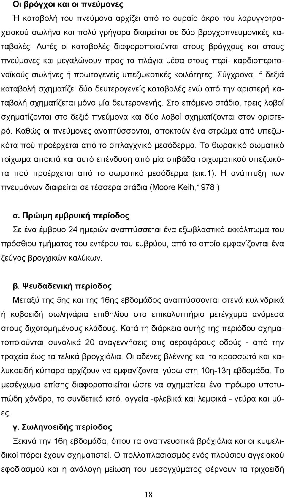 Σύγχρονα, ή δεξιά καταβολή σχηµατίζει δύο δευτερογενείς καταβολές ενώ από την αριστερή καταβολή σχηµατίζεται µόνο µία δευτερογενής.