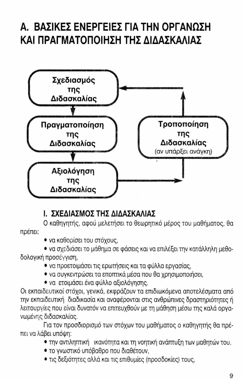 ΣΧΕΔΙΑΣΜΟΣ ΤΗΣ ΔΙΔΑΣΚΑΛΙΑΣ 0 καθηγητής, αφού μελετήσει το θεωρητικό μέρος του μαθήματος, θα πρέπει: να καθορίσει του στόχους, να σχεδιάσει το μάθημα σε φάσεις και να επιλέξει την κατάλληλη