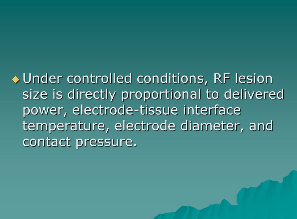 power, electrode-tissue interface