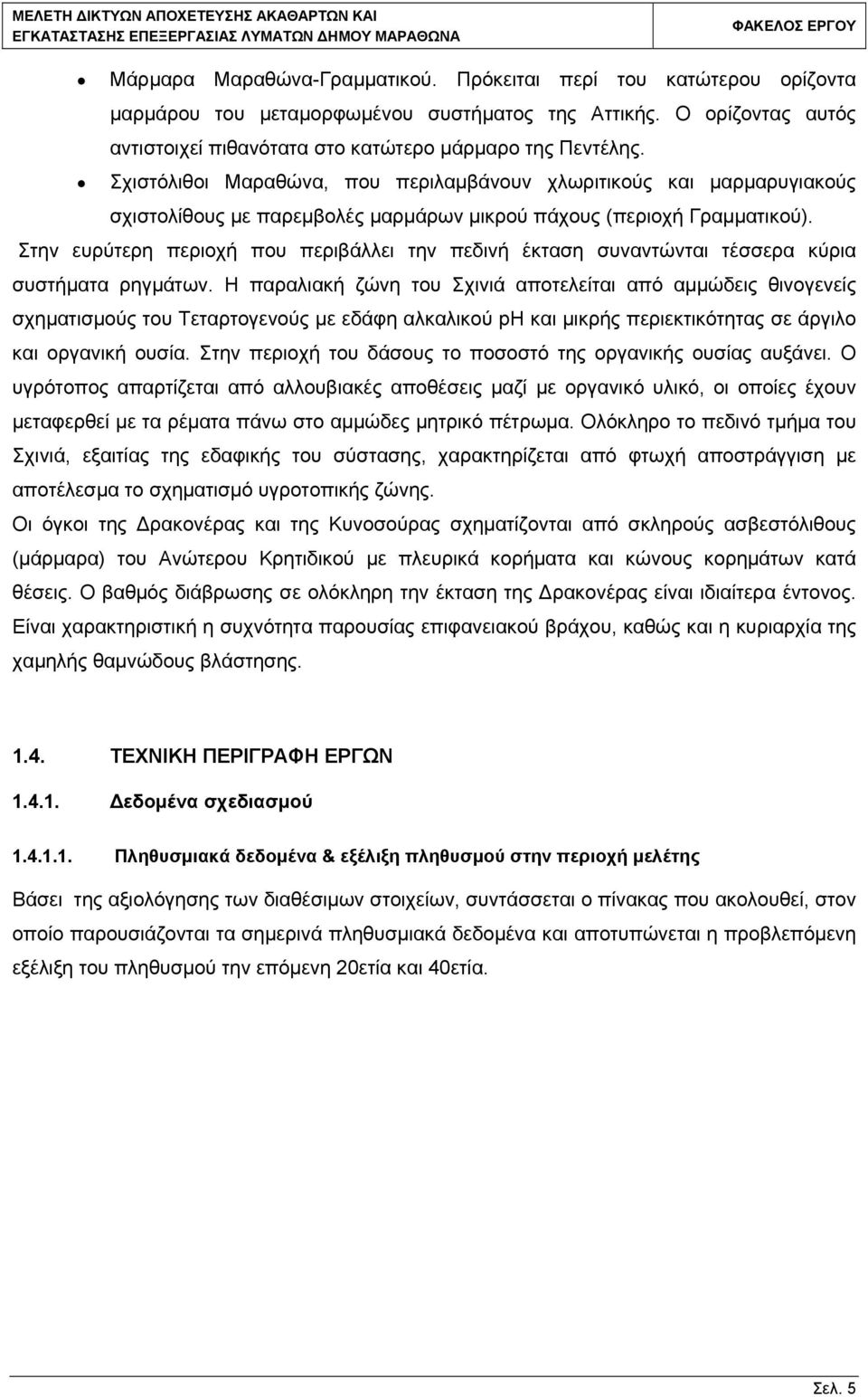 Στην ευρύτερη περιοχή που περιβάλλει την πεδινή έκταση συναντώνται τέσσερα κύρια συστήματα ρηγμάτων.