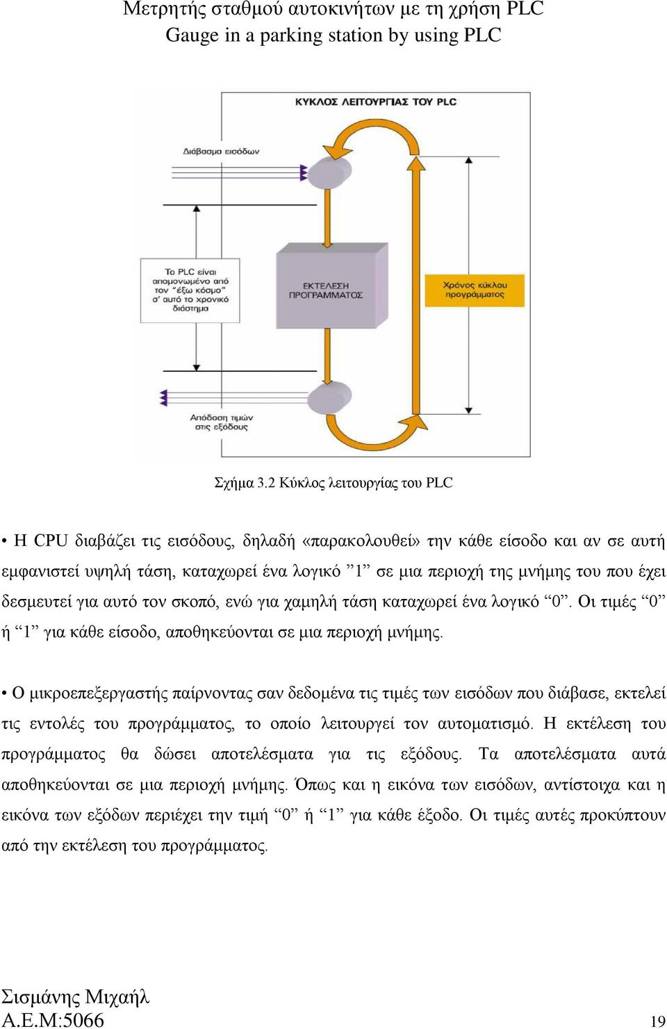 δεσμευτεί για αυτό τον σκοπό, ενώ για χαμηλή τάση καταχωρεί ένα λογικό 0. Οι τιμές 0 ή 1 για κάθε είσοδο, αποθηκεύονται σε μια περιοχή μνήμης.