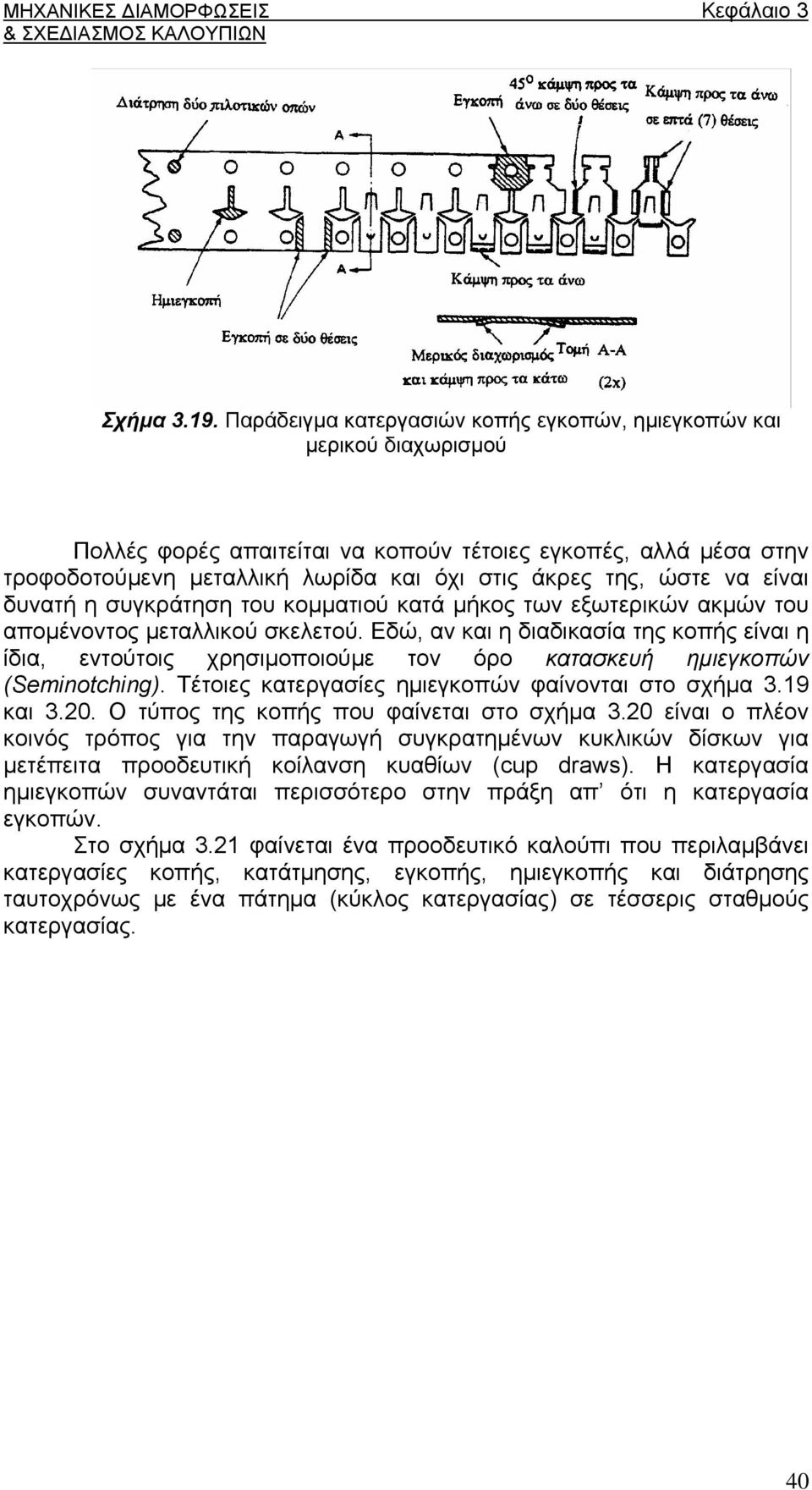 να είναι δυνατή η συγκράτηση του κομματιού κατά μήκος των εξωτερικών ακμών του απομένοντος μεταλλικού σκελετού.