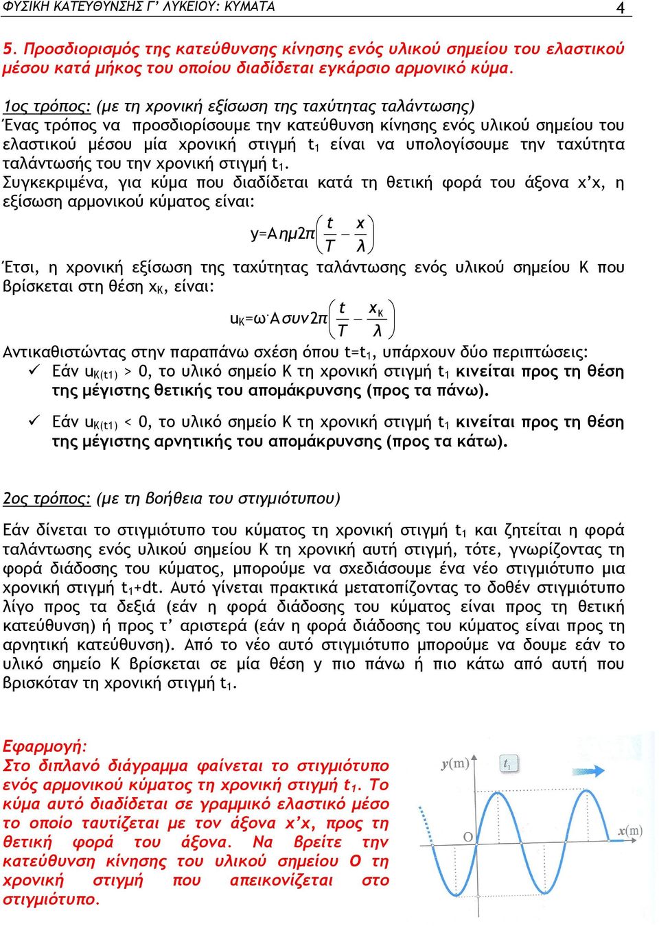 ταάντωσής του την χρονική στιγμή.