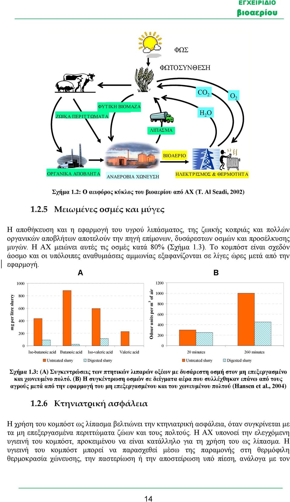 ?T?S? ΦΩΤΟΣΥΝΘΕΣΗ CO 2 O 2 ΖΩΙΚΑ ANIMAL ΠΕΡΙΤΤΩΜΑΤΑ MANURE VEGETABLE BIOMASS ΦΥΤΙΚΗ ΒΙΟΜΑΖΑ H 2 O ΛΙΠΑΣΜΑ FERTILISER ΒΙΟΑΕΡΙΟ BIOGAS ORGANIC WASTES ΟΡΓΑΝΙΚΑ ΑΠΟΒΛΗΤΑ ΑΝΑΕΡΟΒΙΑ ANAEROBIC DIGESTION