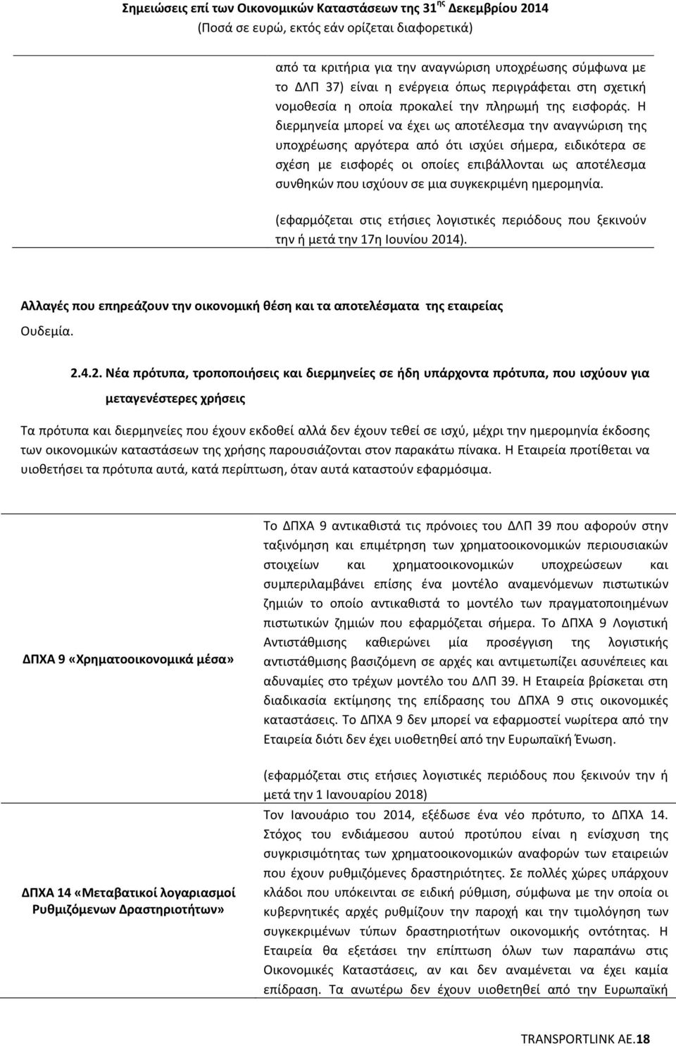 μια συγκεκριμένη ημερομηνία. (εφαρμόζεται στις ετήσιες λογιστικές περιόδους που ξεκινούν την ή μετά την 17η Ιουνίου 2014).