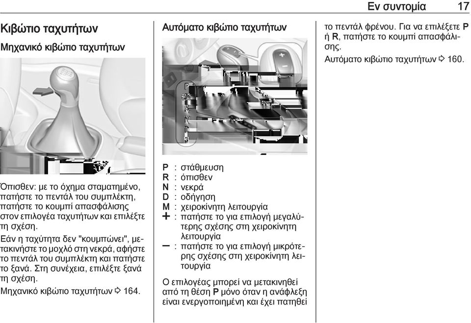 Εάν η ταχύτητα δεν "κουμπώνει", μετακινήστε το μοχλό στη νεκρά, αφήστε το πεντάλ του συμπλέκτη και πατήστε το ξανά. Στη συνέχεια, επιλέξτε ξανά τη σχέση. Μηχανικό κιβώτιο ταχυτήτων 3 164.