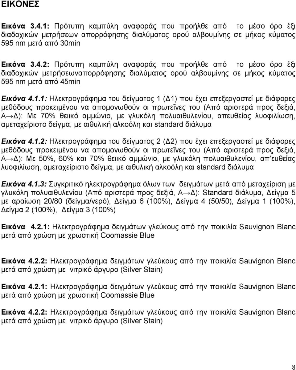 πολυαιθυλενίου, απευθείας λυοφιλίωση, αµεταχείριστο δείγµα, µε αιθυλική αλκοόλη και standard διάλυµα Εικόνα 4.1.