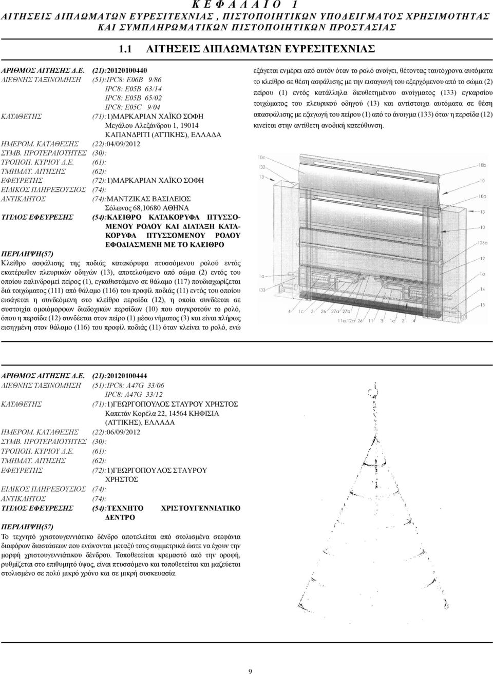 Α ΗΜΕΡΟΜ. ΚΑΤΑΘΕΣΗΣ (22):04/09/2012 ΣΥΜΒ. ΠΡΟΤΕΡΑΙΟΤΗΤΕΣ (30): ΤΡΟΠΟΠ. ΚΥΡΙΟΥ.Ε. (61): ΤΜΗΜΑΤ.