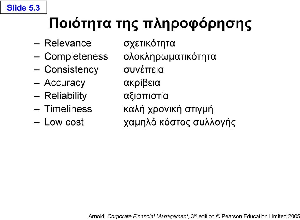 Completeness ολοκληρωματικότητα Consistency συνέπεια