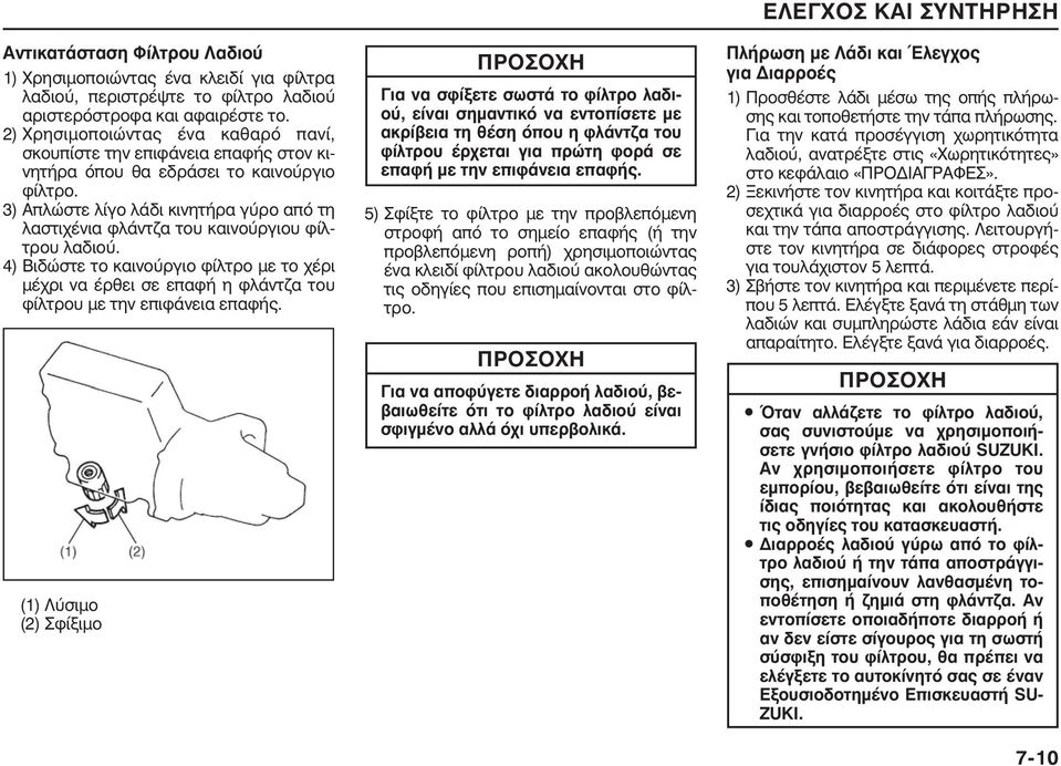 3) Απλώστε λίγο λάδι κινητήρα γύρο από τη λαστιχένια φλάντζα του καινούργιου φίλτρου λαδιού.