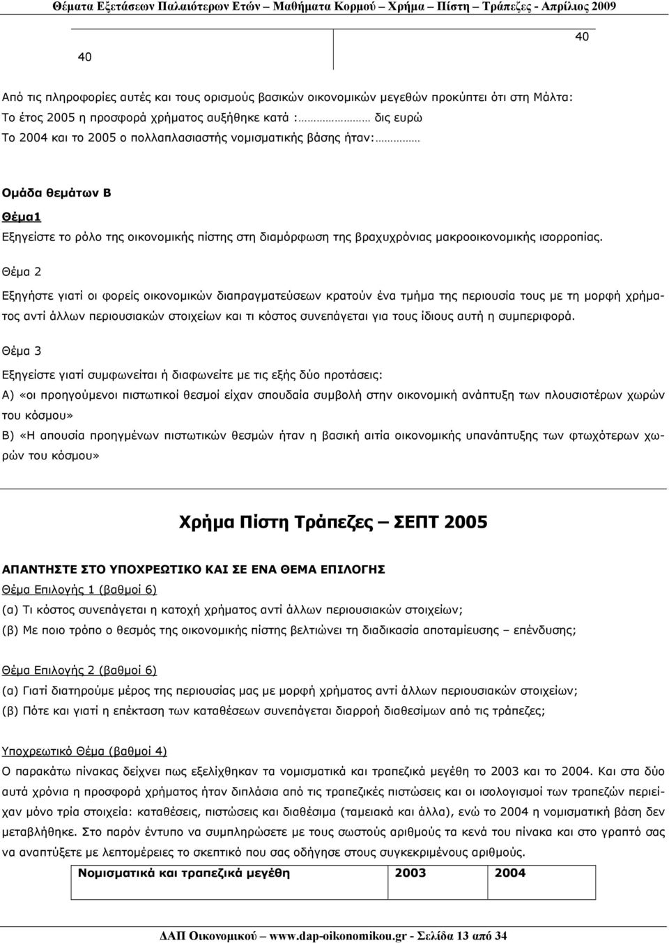 Θέμα 2 Εξηγήστε γιατί οι φορείς οικονομικών διαπραγματεύσεων κρατούν ένα τμήμα της περιουσία τους με τη μορφή χρήματος αντί άλλων περιουσιακών στοιχείων και τι κόστος συνεπάγεται για τους ίδιους αυτή