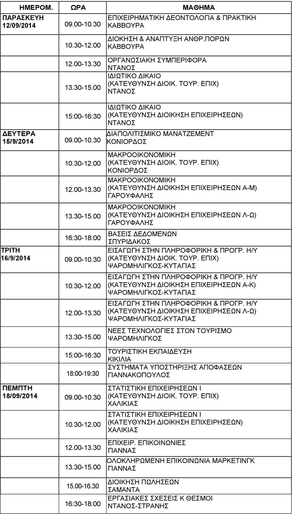 30 (ΚΑΤΕΥΘΥΝΣΗ ΔΙΟΙΚΗΣΗ ΕΠΙΧΕΙΡΗΣΕΩΝ Α-Μ) (ΚΑΤΕΥΘΥΝΣΗ ΔΙΟΙΚΗΣΗ ΕΠΙΧΕΙΡΗΣΕΩΝ Λ-Ω) ΒΑΣΕΙΣ ΔΕΔΟΜΕΝΩΝ (ΚΑΤΕΥΘΥΝΣΗ ΔΙΟΙΚΗΣΗ ΕΠΙΧΕΙΡΗΣΕΩΝ Α-Κ) (ΚΑΤΕΥΘΥΝΣΗ ΔΙΟΙΚΗΣΗ ΕΠΙΧΕΙΡΗΣΕΩΝ