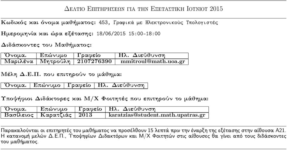 18/06/2015 15:00-18:00 Μαριλένα Μητρούλη 2107276390